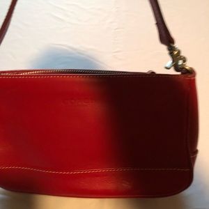 Coach- Small  red hobo bag
